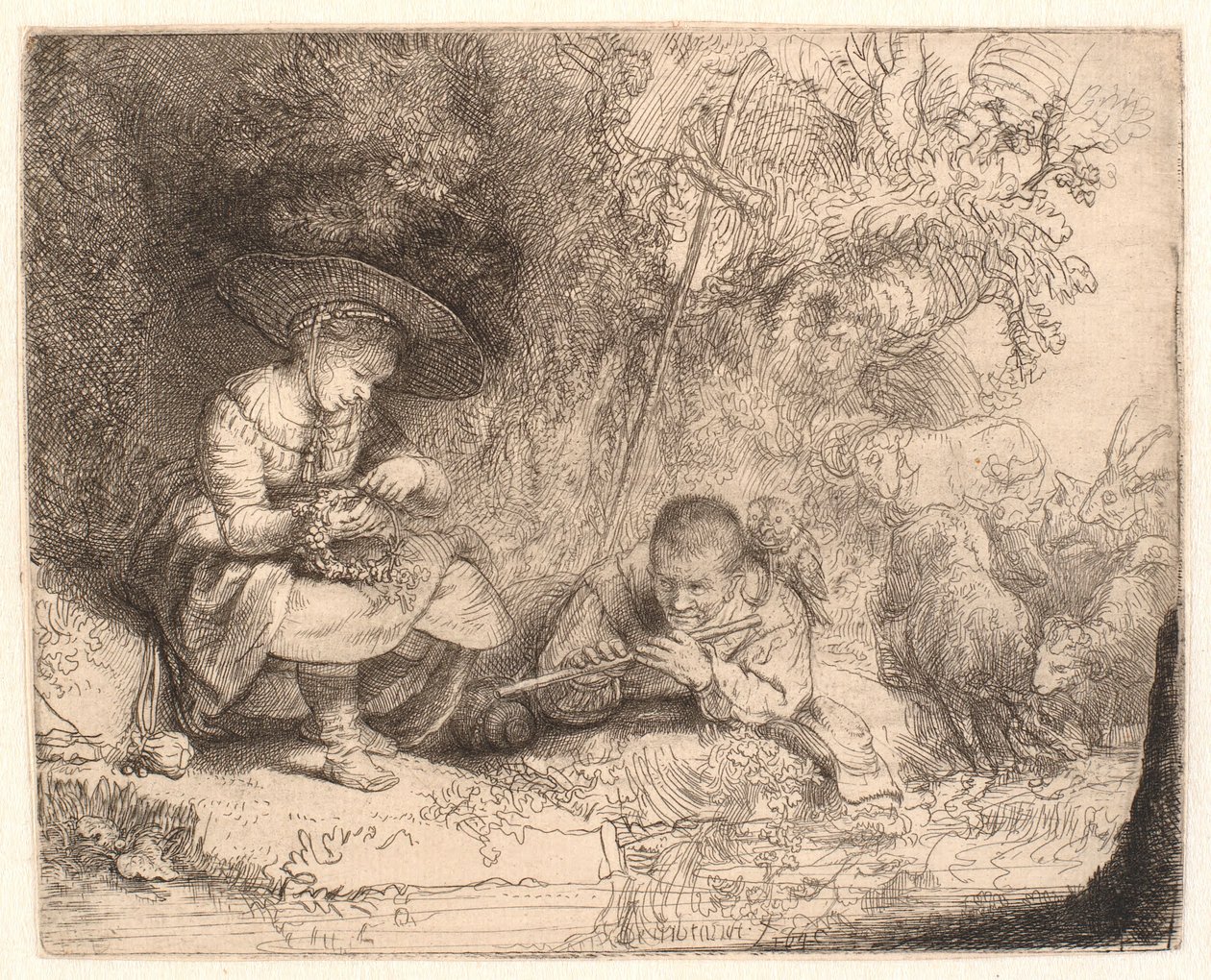 Flüt çalan ("The Mischievous") by Rembrandt van Rijn