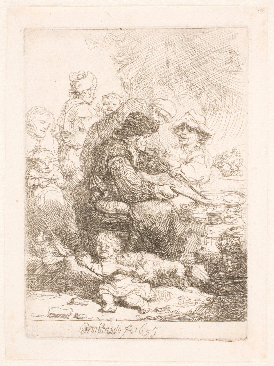 gözleme kadın by Rembrandt van Rijn
