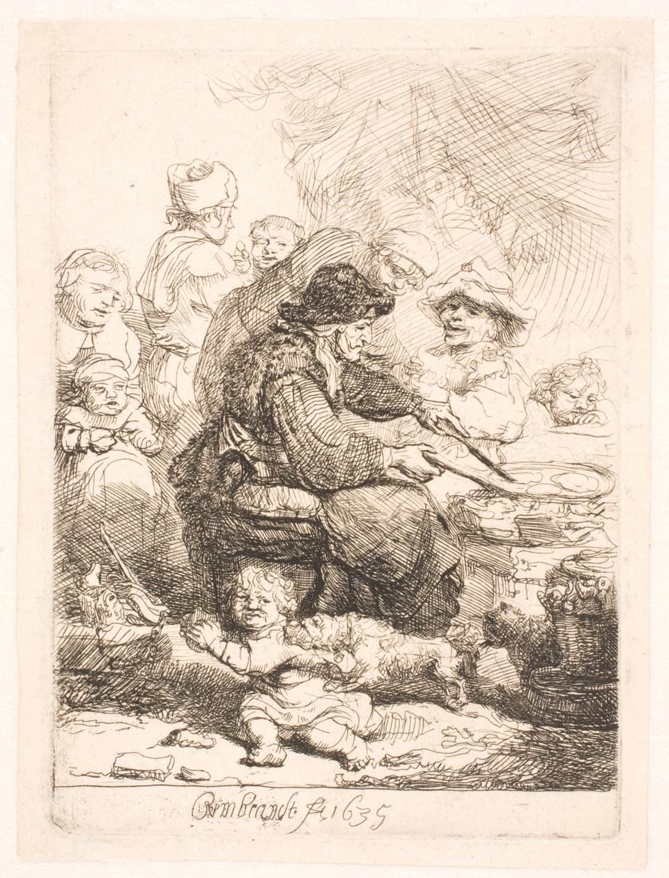 gözleme kadın by Rembrandt van Rijn