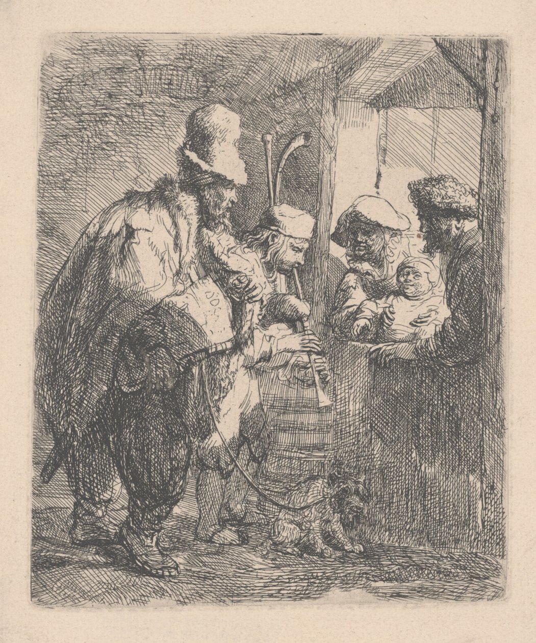 gezen müzisyenler by Rembrandt van Rijn