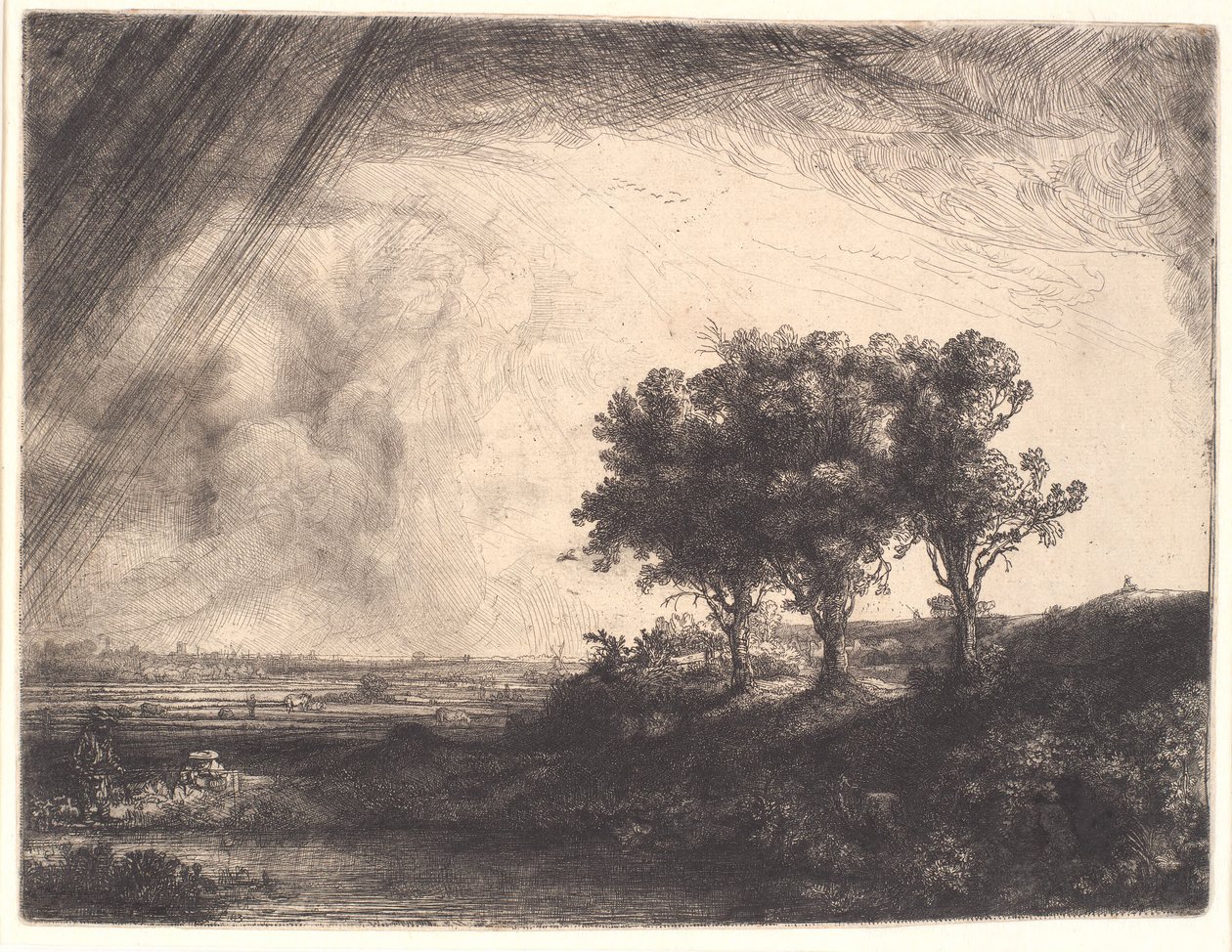 üç ağaç by Rembrandt van Rijn