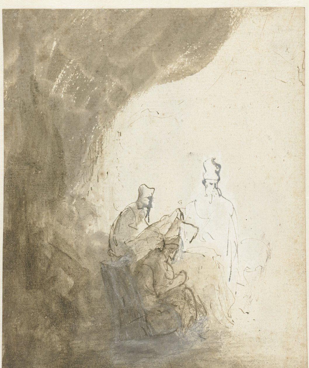 Üç Katip by Rembrandt van Rijn