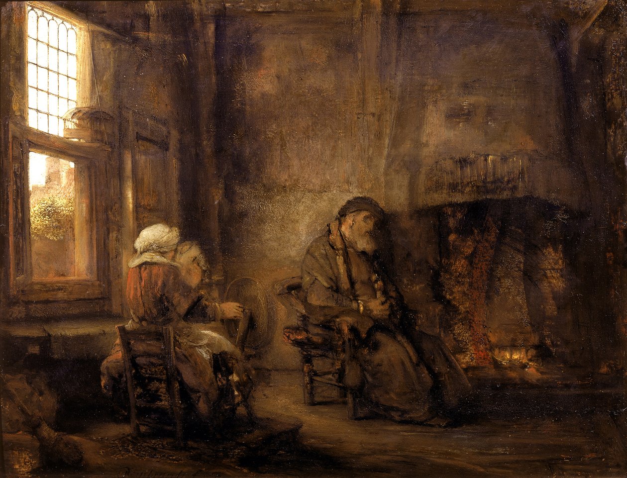 Tobit ve Anna oğullarının dönüşünü bekliyorlar, 1659 by Rembrandt van Rijn
