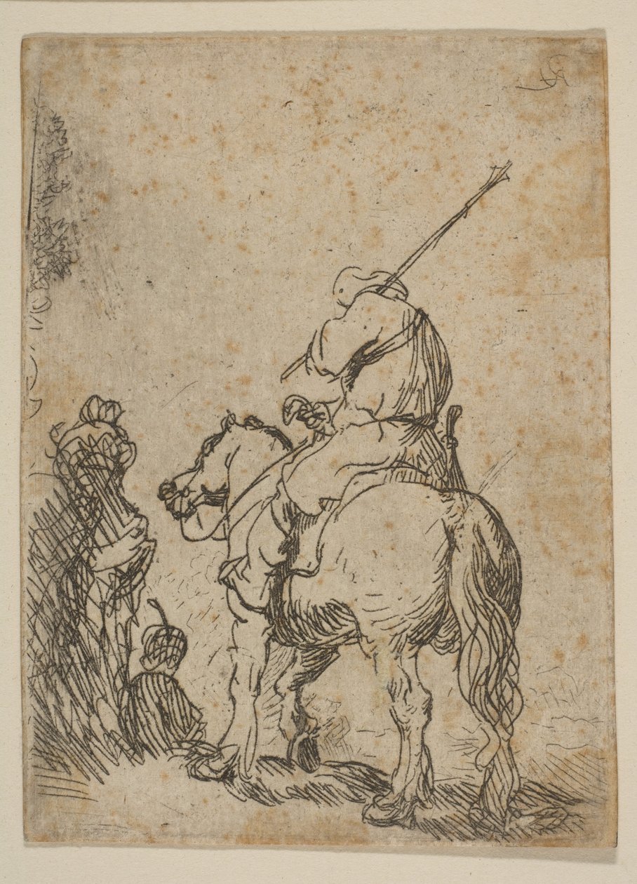 Atlı Türbanlı Asker, yak. 1629. by Rembrandt van Rijn