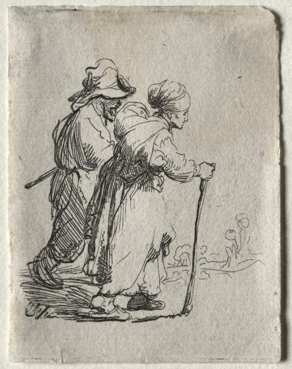 İki Serseri, Bir Erkek ve Bir Kadın, c. 1634. by Rembrandt van Rijn