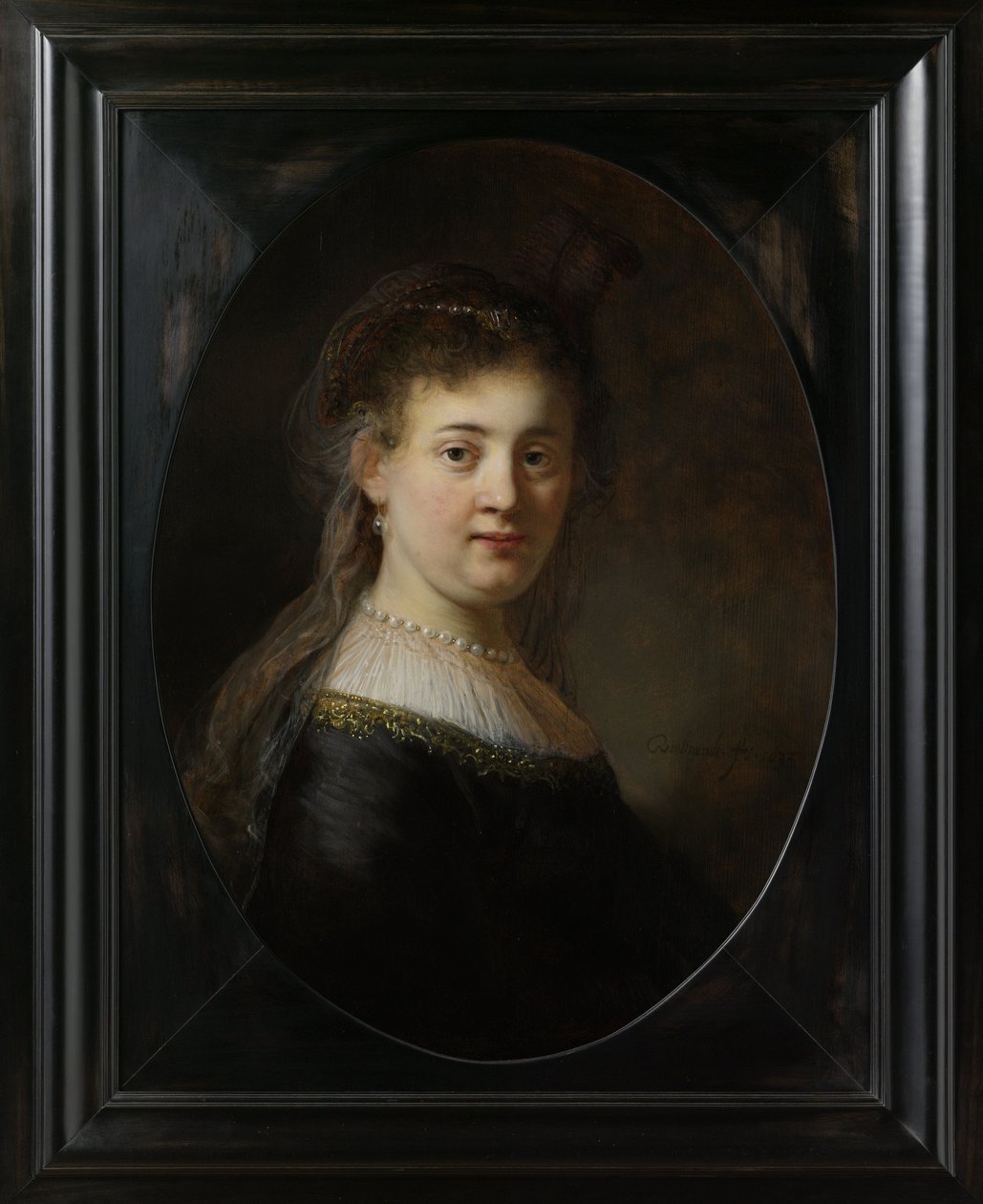 Fantastik Kostümlü Genç Kadın, 1633 by Rembrandt van Rijn