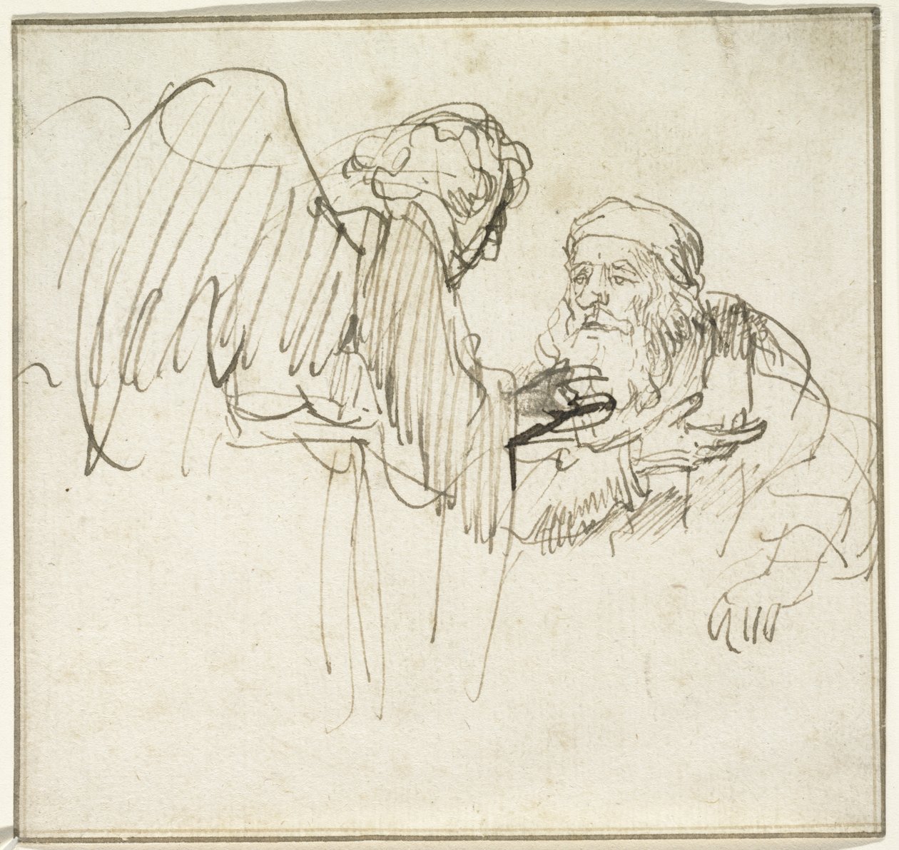 Zacharias and the Angel, c.1635  by Rembrandt van Rijn