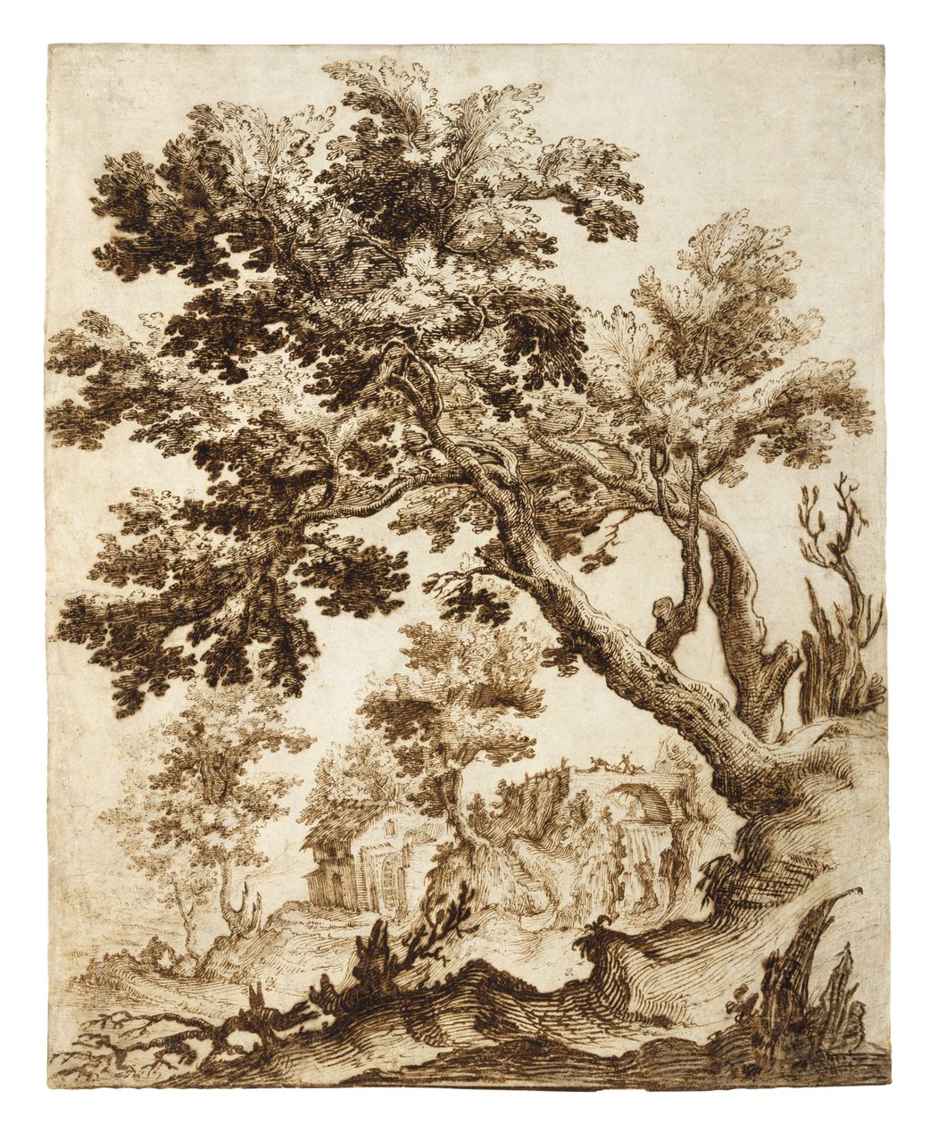 Ağaç ve Değirmenli Peyzaj, 1600