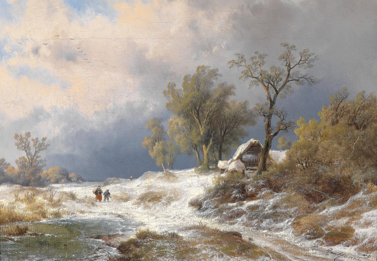 Kış manzarası (1869) by Remigius Adrianus Haanen