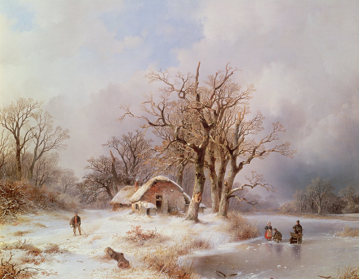 Kış manzarası (petrol) by Remigius Adrianus Haanen