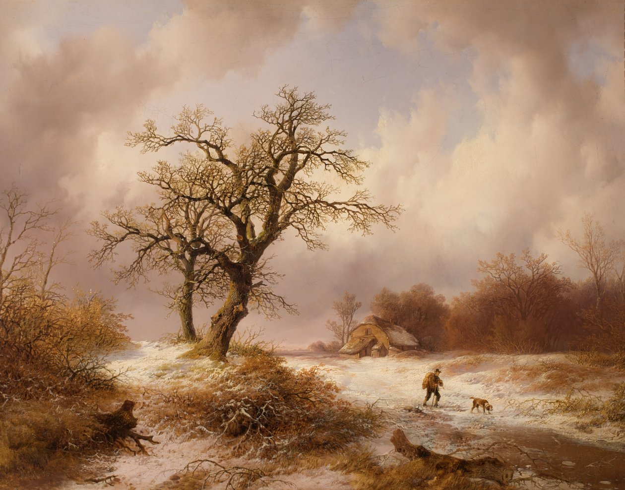 kış manzarası by Remigius Adrianus van Haanen