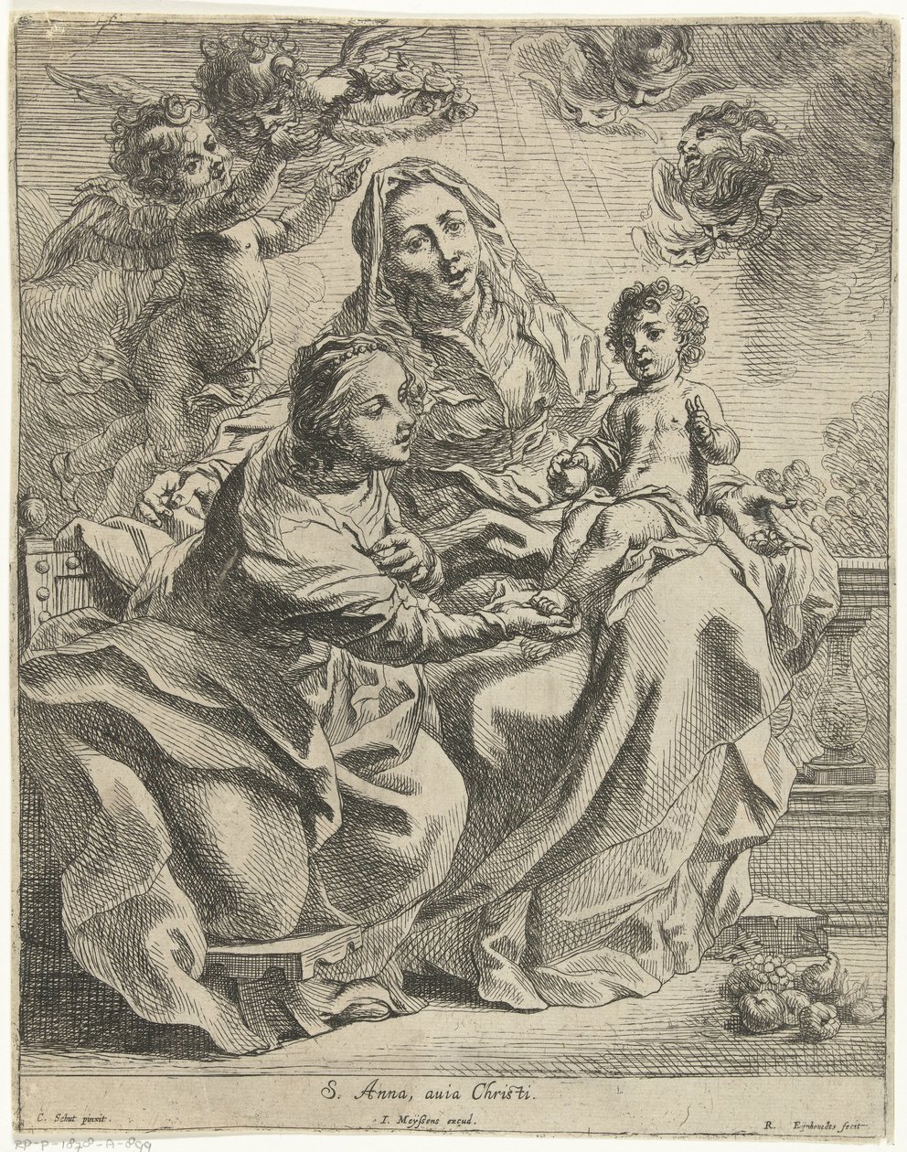 Anna üçlü S. Anna, auia Christi (nesne üzerindeki başlık) by Remoldus Eynhoudts