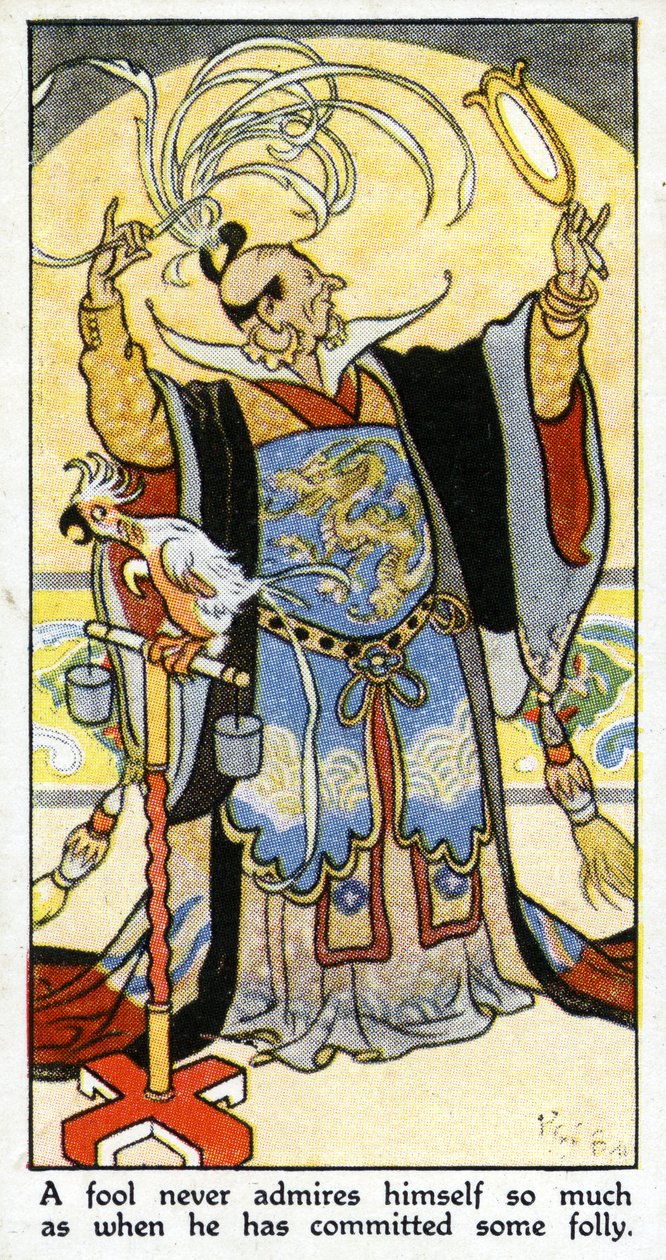 'Bir aptal asla bir aptallık yaptığında olduğu kadar kendine hayran olmaz', 1931 (ayrıca bkz. 498209) by René Bull