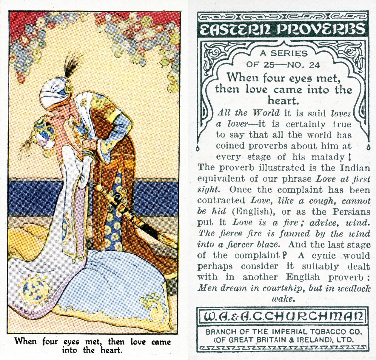 'Dört göz buluştuğunda kalbe aşk girdi', 1931 (ayrıca bkz. 498202) by René Bull