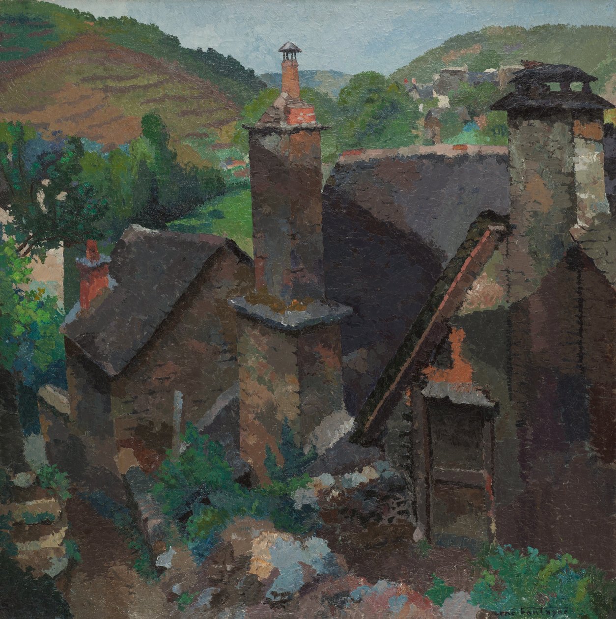 Estaing, Aveyron'daki eski baca by René Fontayne