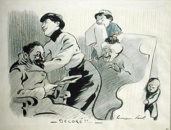 Dekore et! (kağıt üzerine kalem ve mürekkep ve kurşun kalem) by Rene George Hermann Paul