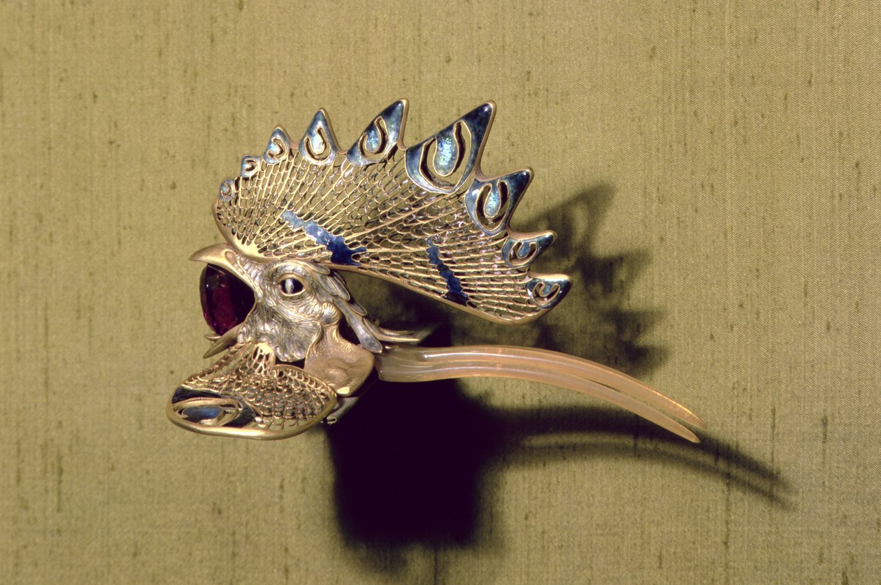 Tarak (altın, emaye ve ametist) by Rene Jules Lalique