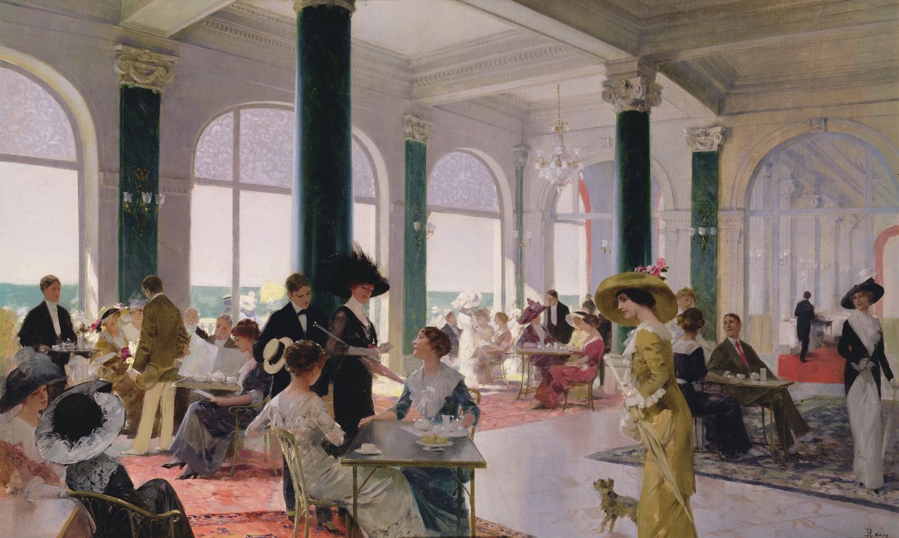 ikindi çayı, c.1910 by Rene Lelong