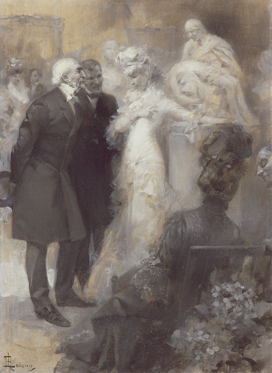 Sarah Bernhardt (1844-1923) Paris Operasında by Rene Lelong