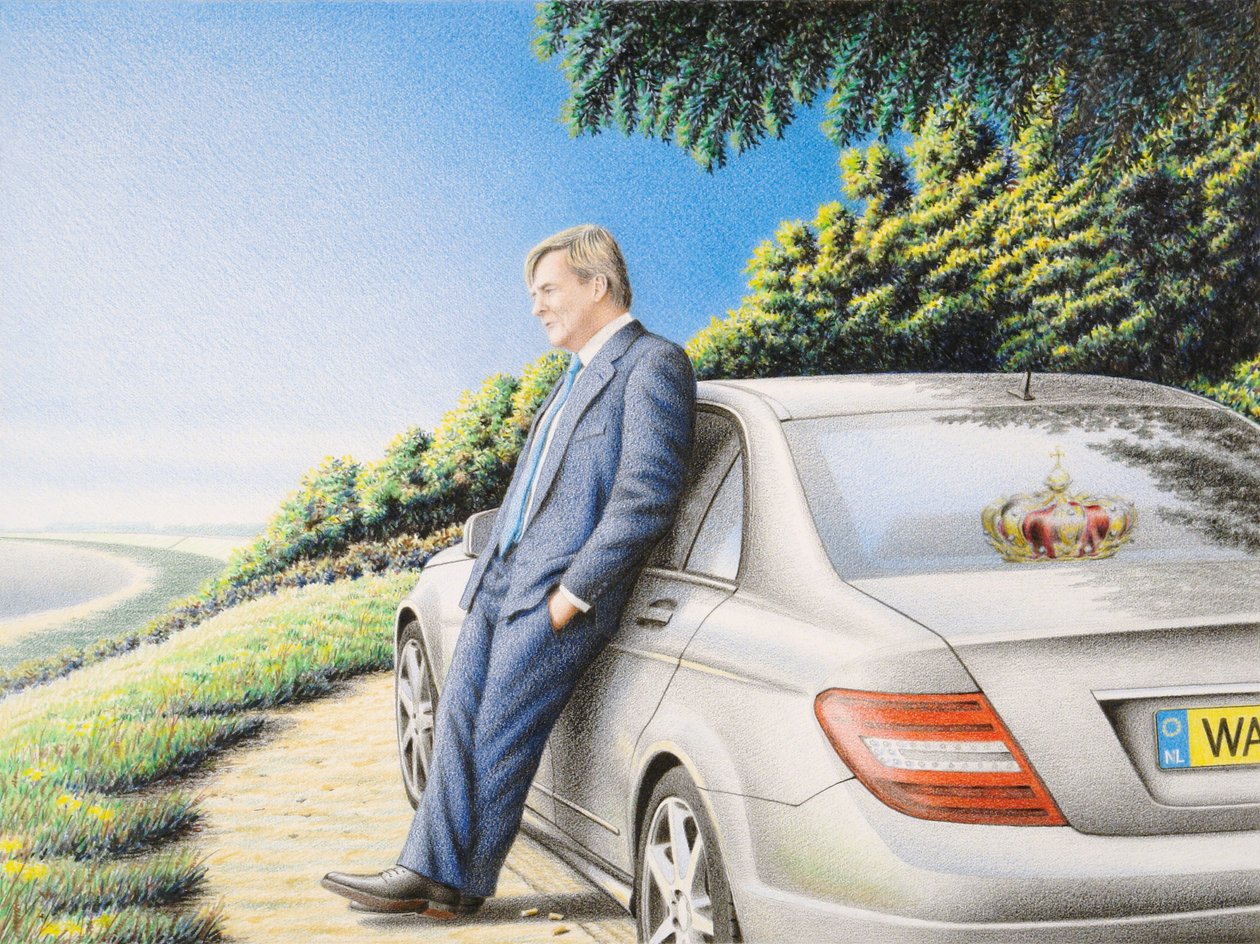 Taç giyme töreni, 2013, Kağıt üzerine renkli kalem çizimi by Rene Boin