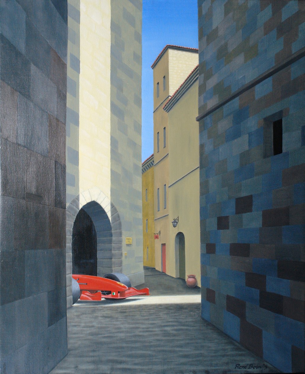 İtalyan, 2003, Tuval üzerine yağlıboya by Rene Boin