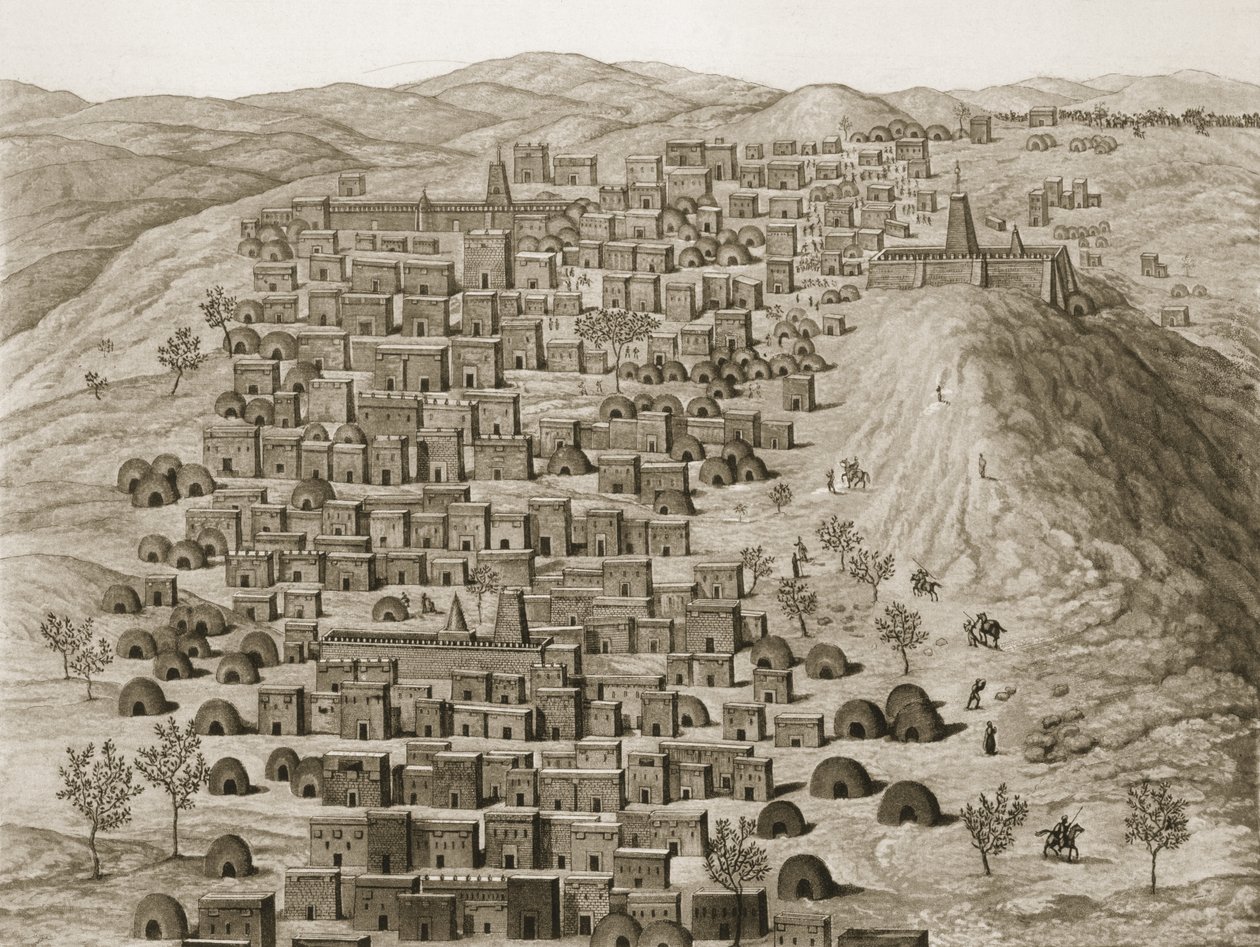 Timbuktu kasabasının bir tepeden görünümü, Journal dun Voyage a Tombouctou et a Jenne