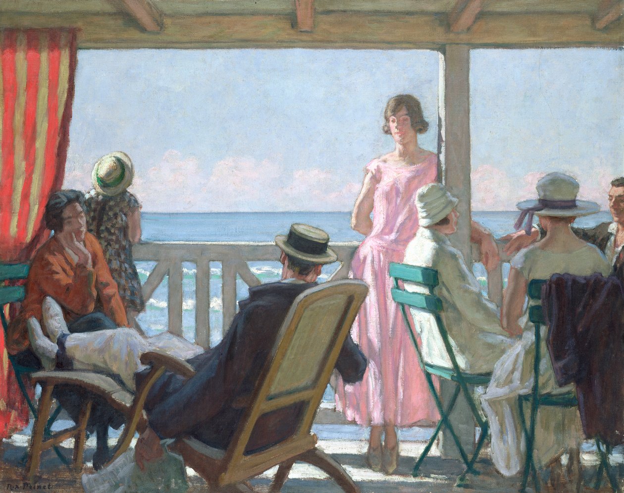 Au Bord de la Manche (tuval üzerine yağlıboya) by René François Xavier Prinet