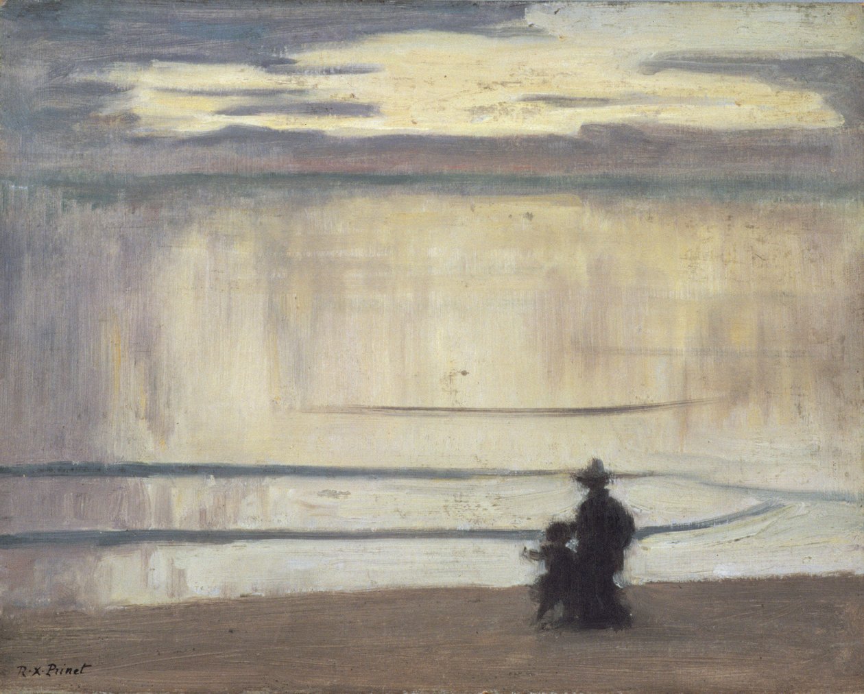 Köpek ve Kurt Arasında, 1910 dolayları (panel üzeri yağlıboya) by René François Xavier Prinet