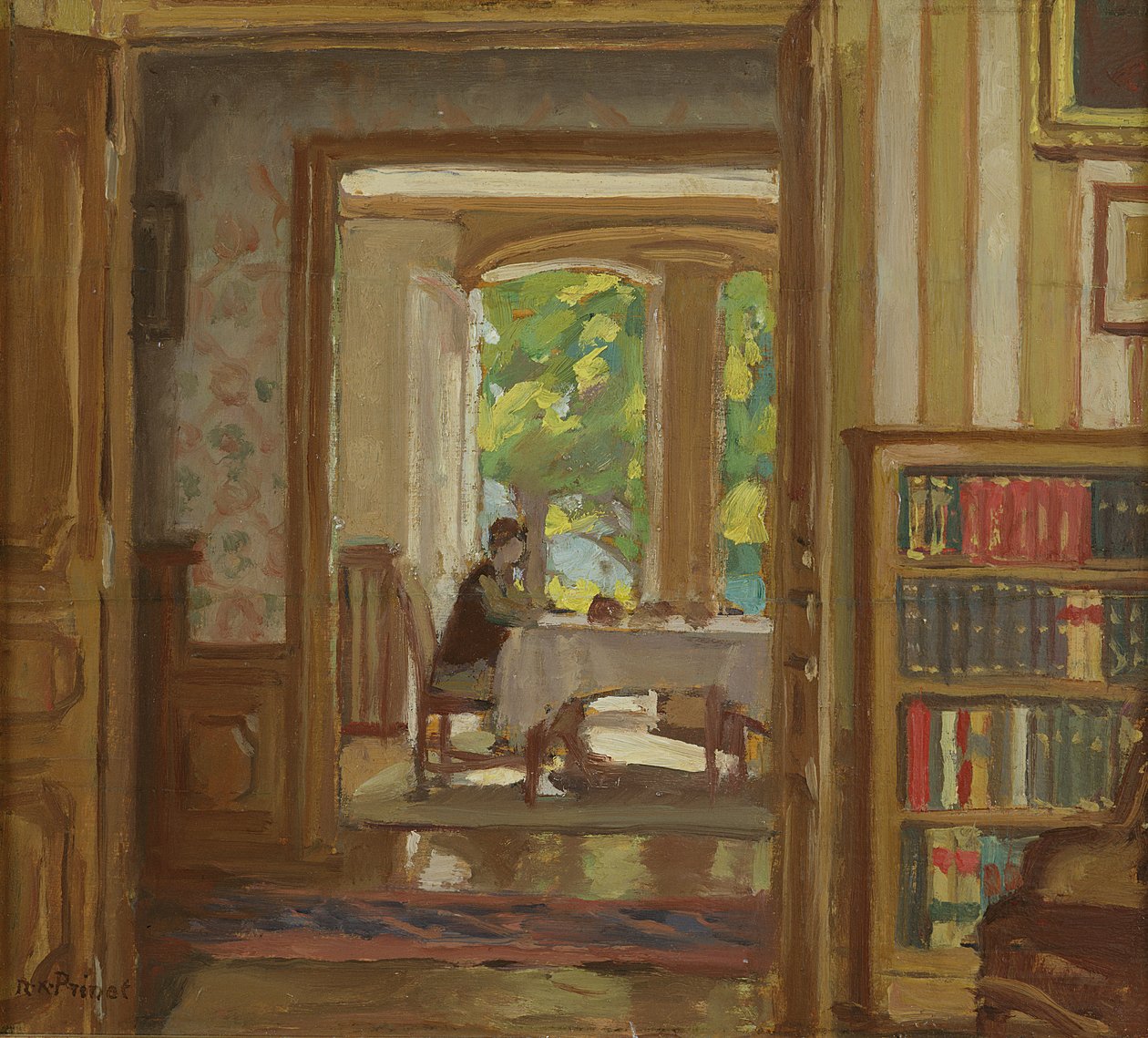 Clos Saint-Jean'deki Yemek Odası, Bourbonne-les-Bains (tuval üzerine yağlı boya) by René François Xavier Prinet