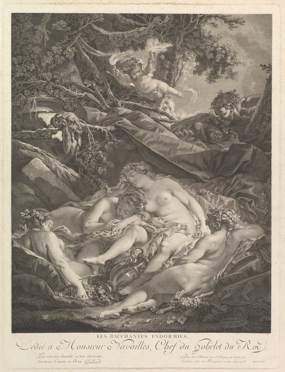 Uyuyan Bacchantes Uyuyan Bacchantes, 18. yüzyıl. by Rene Gaillard