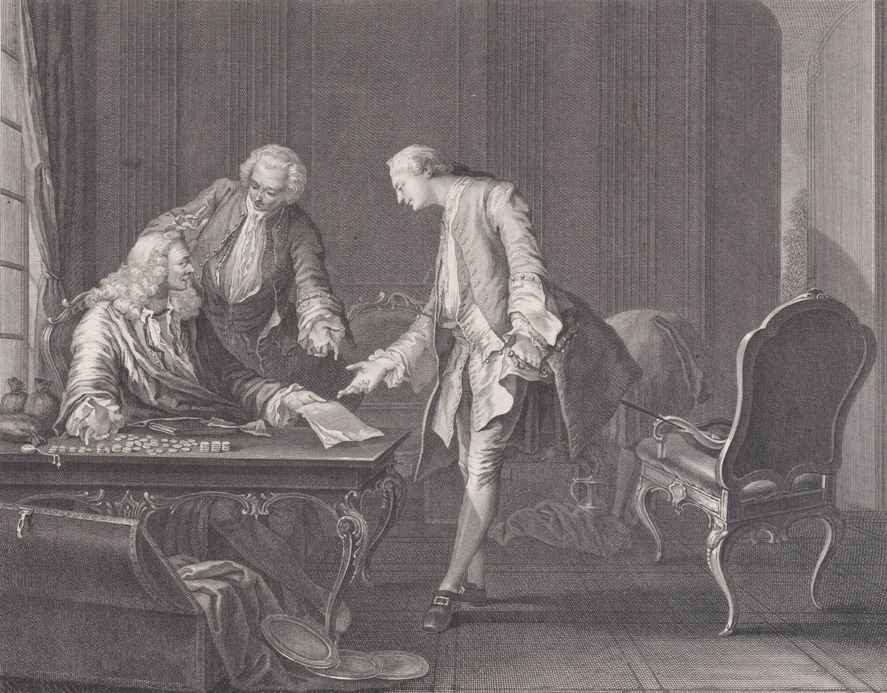 Mirasını İsteyen Müsrif Oğul, yak. 1751. by Rene Gaillard
