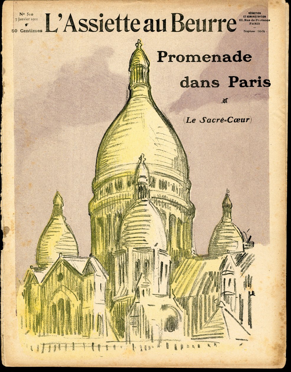 “L’Plate au beurre”” kapağı, 510 numara, Renklerde Hiciv by Rene George Hermann Paul