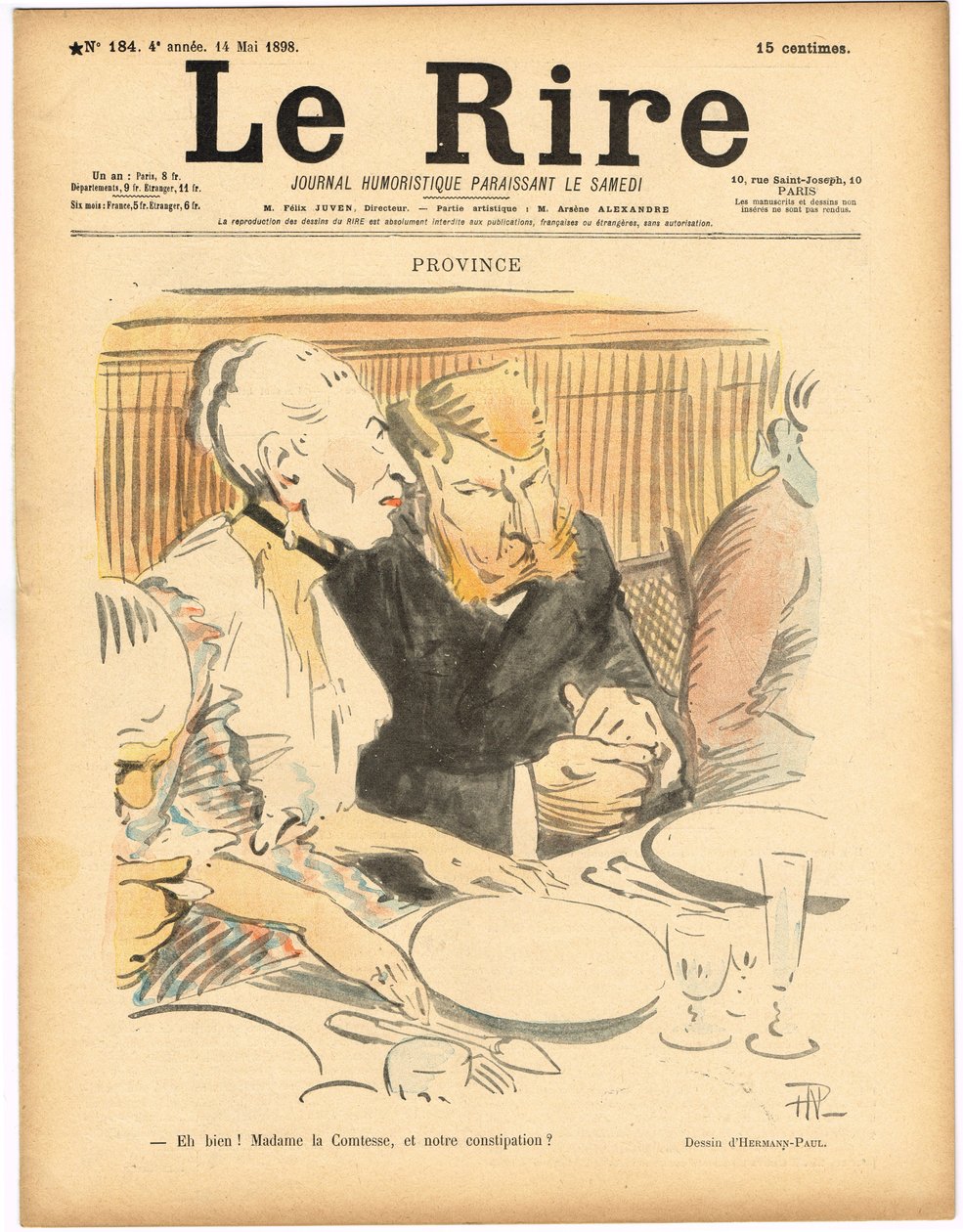 Renklerde Hiciv “Le Lire” Kapağı by Rene George Hermann Paul