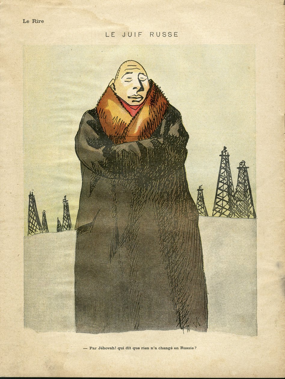 Hermann-Paul'un (1864-1940) Le Lire'deki çizimi, yaklaşık. 1935 - Rus Yahudisi - Antisemitizm, Petrol - Yahudi by Rene George Hermann Paul