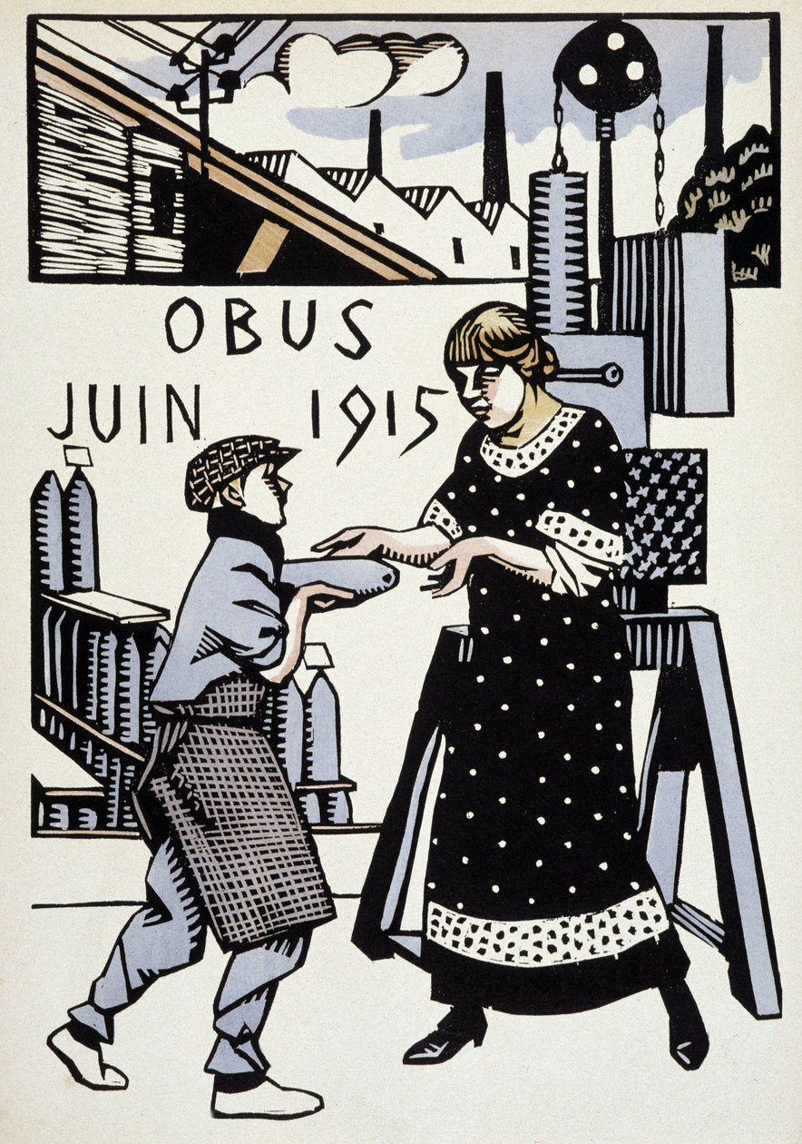 Haziran 1915 - “” Savaş Takvimi”nde, çizim Hermann-Paul, ed. 1916 by Rene George Hermann Paul