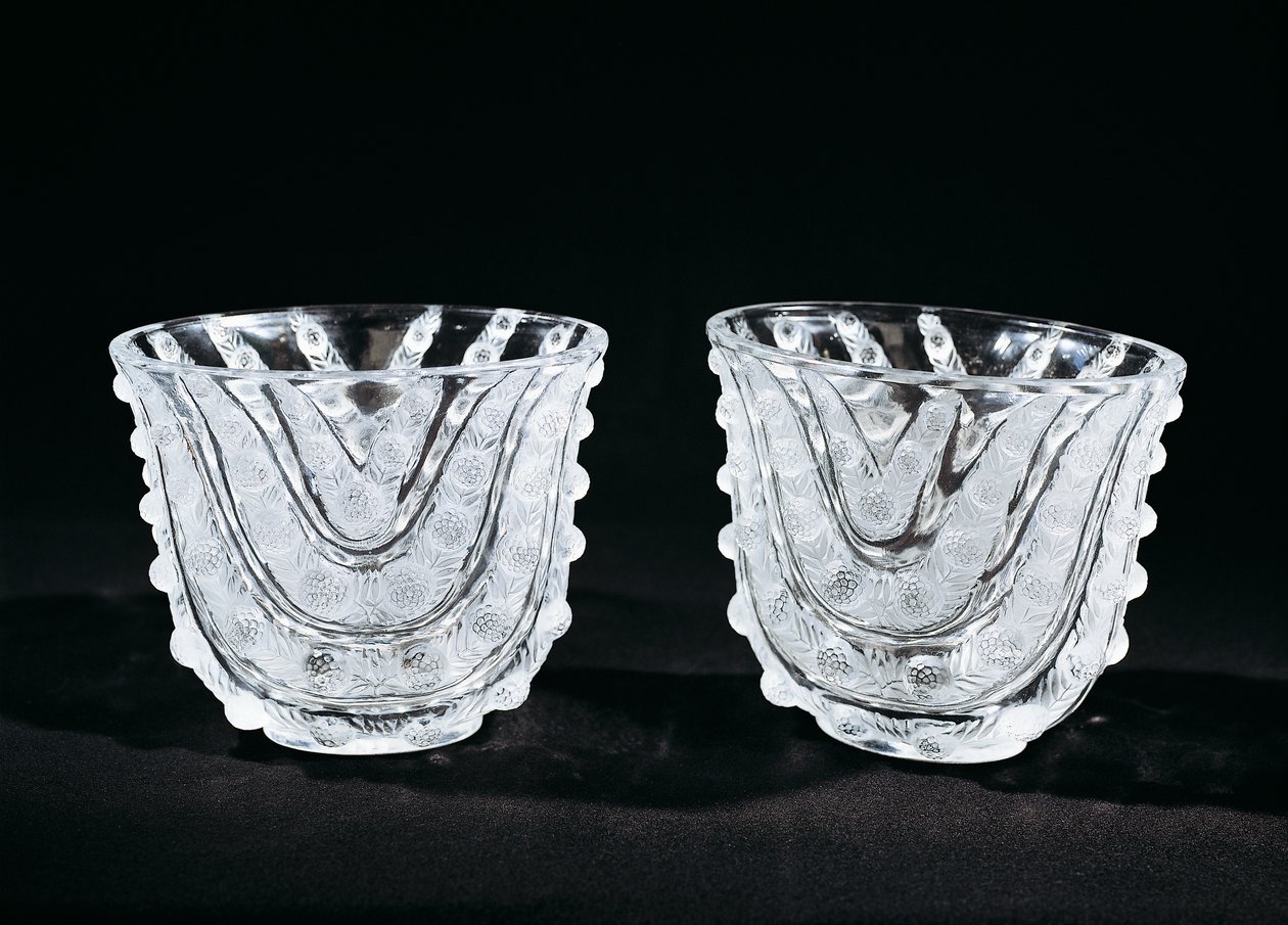 Cam vazolar, yaklaşık 1930, Rene Lalique (1860-1945), Rene Lalique et Cie Alsace Glassworks tarafından üretildi. Fransa, 20. yüzyıl. by Rene Jules Lalique
