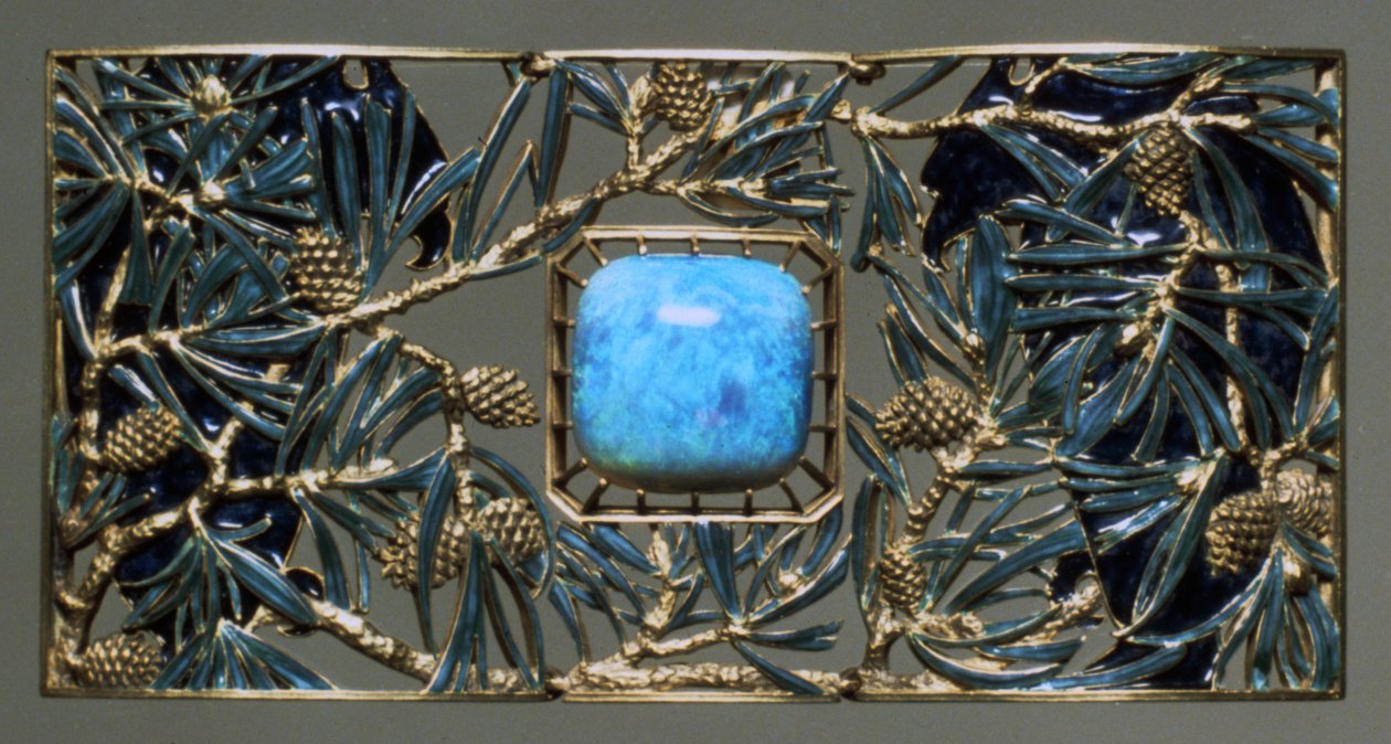 Kartallar ve çam gerdanlığı için plaket, c1899-1901 by Rene Jules Lalique