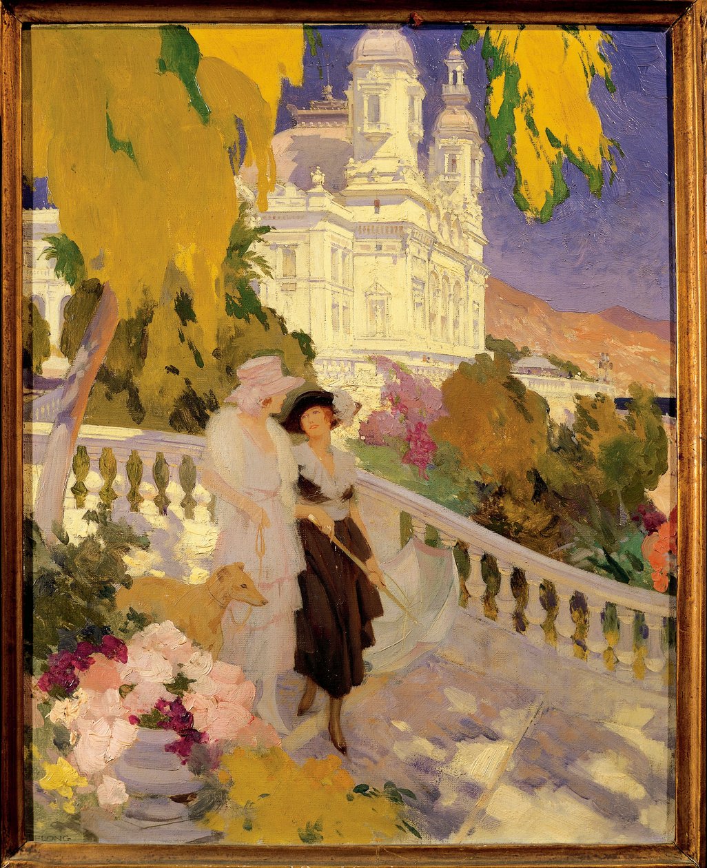 Montecarlo Kumarhanesinin Terasında Yürüyüş by Rene Lelong