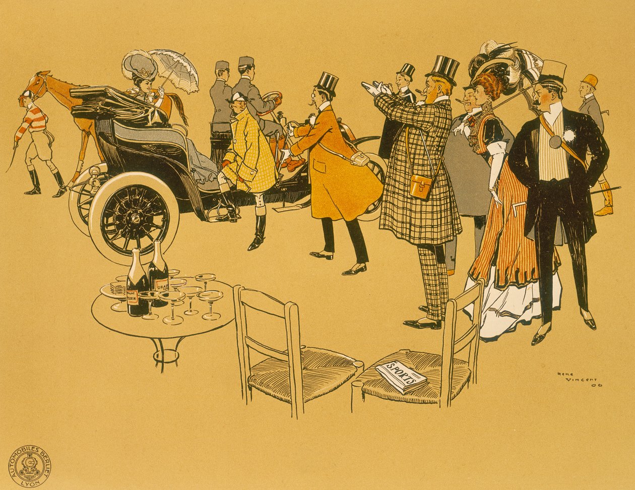 Berliet arabalarının afiş reklamı, 1906 by Rene Vincent