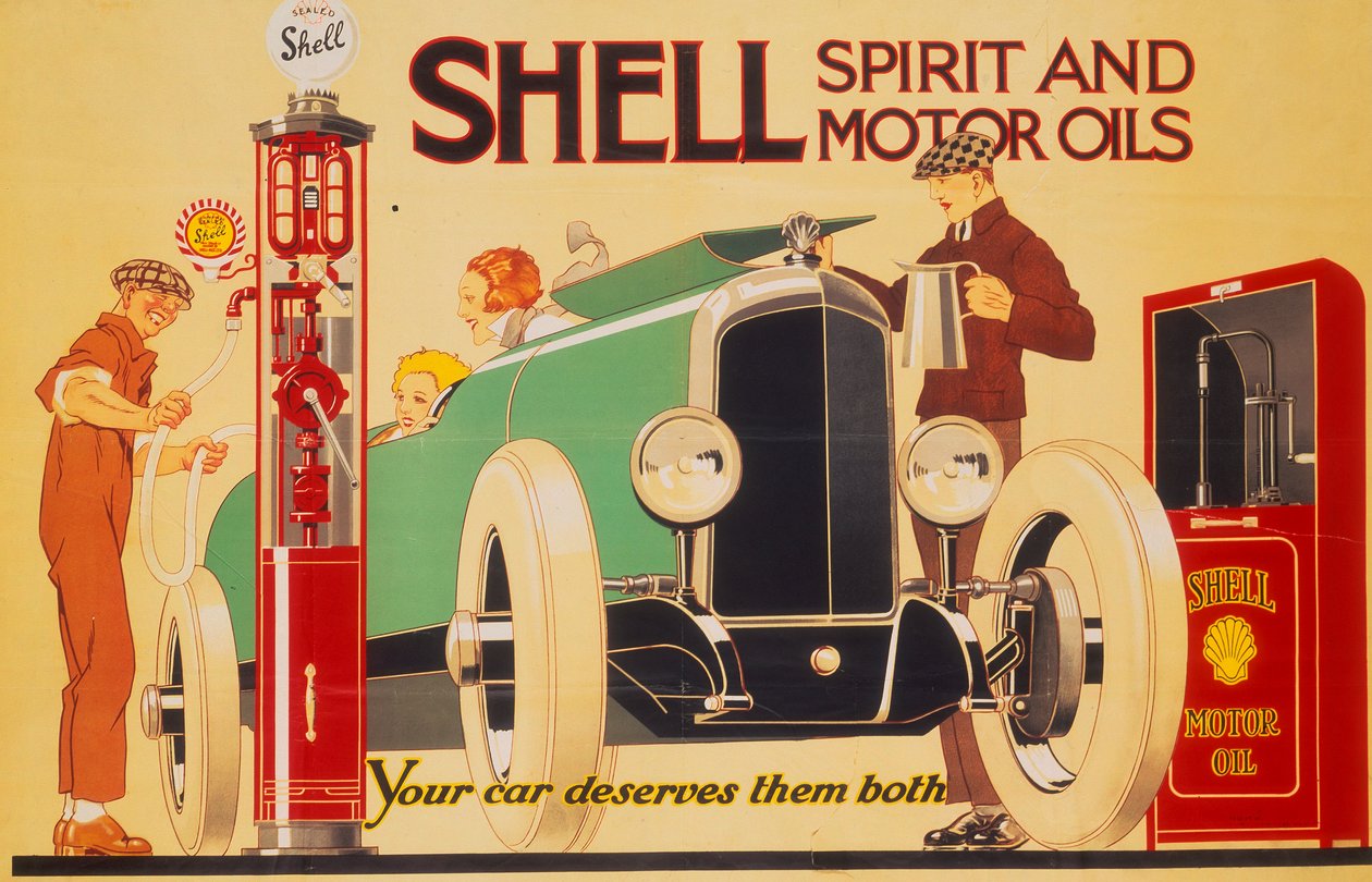 Poster reklam Shell ruhu ve motor yağları. by Rene Vincent