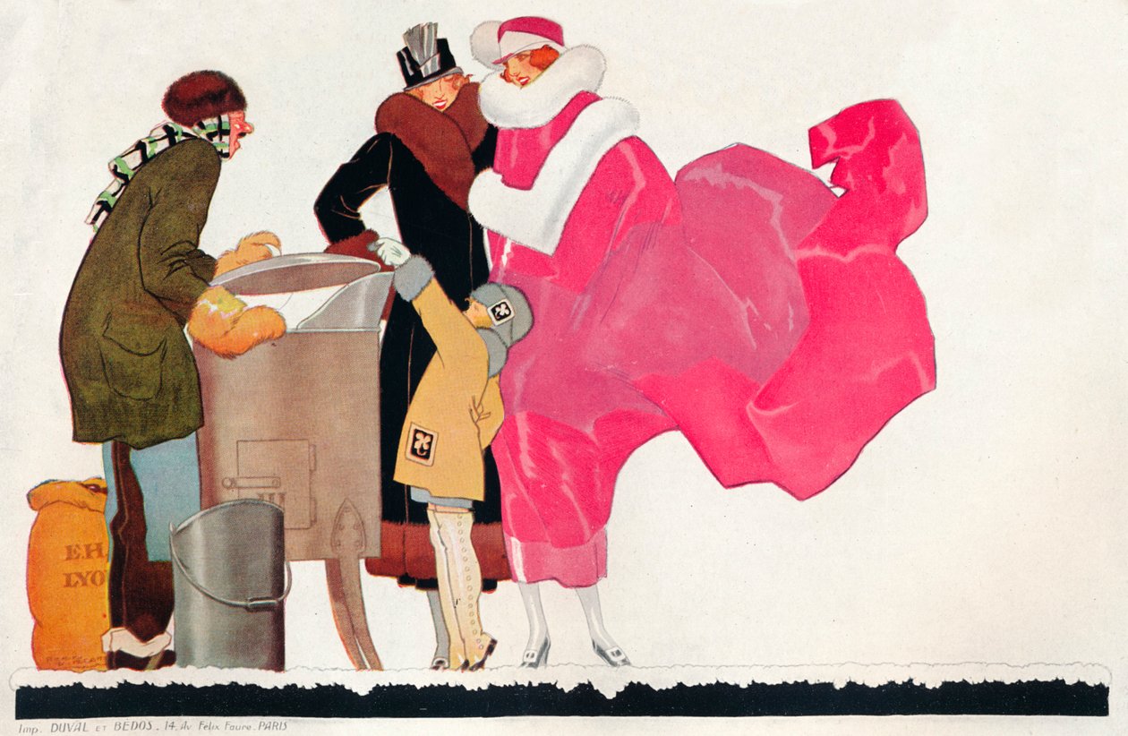 Afiş tasarımı Au Bon Marche, c1923 by Rene Vincent