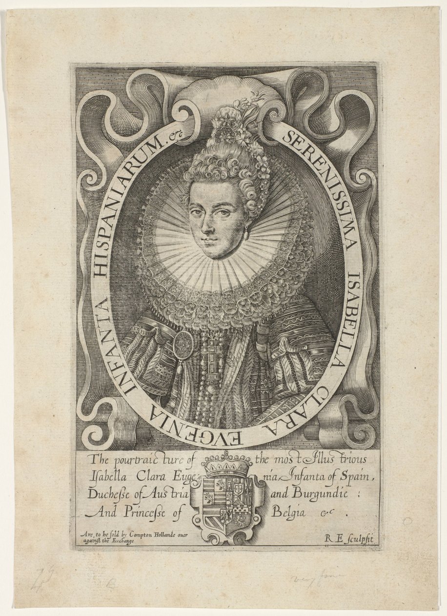 Portret van Isabella Clara Eugenia İspanya