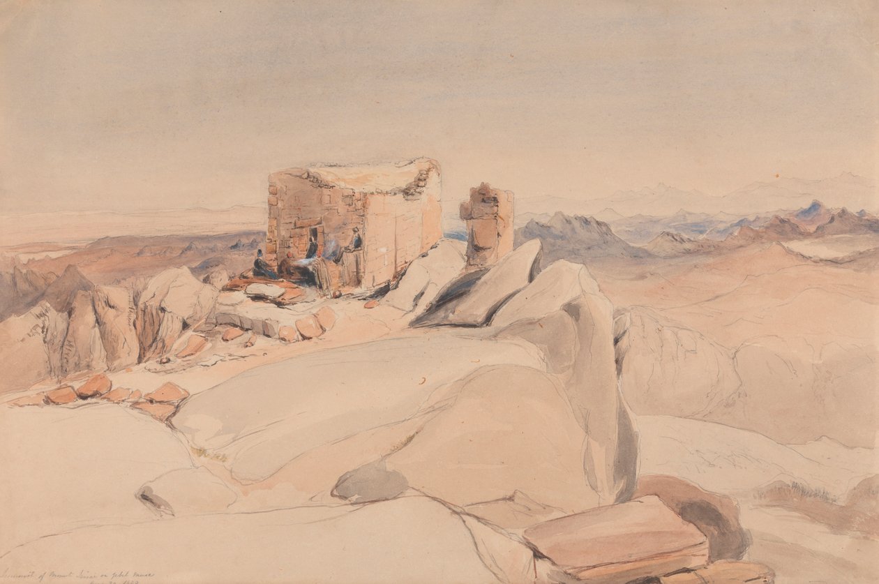 Sina Dağı veya Jebel Musa Zirvesi by Rev. Edward Thomas Daniell