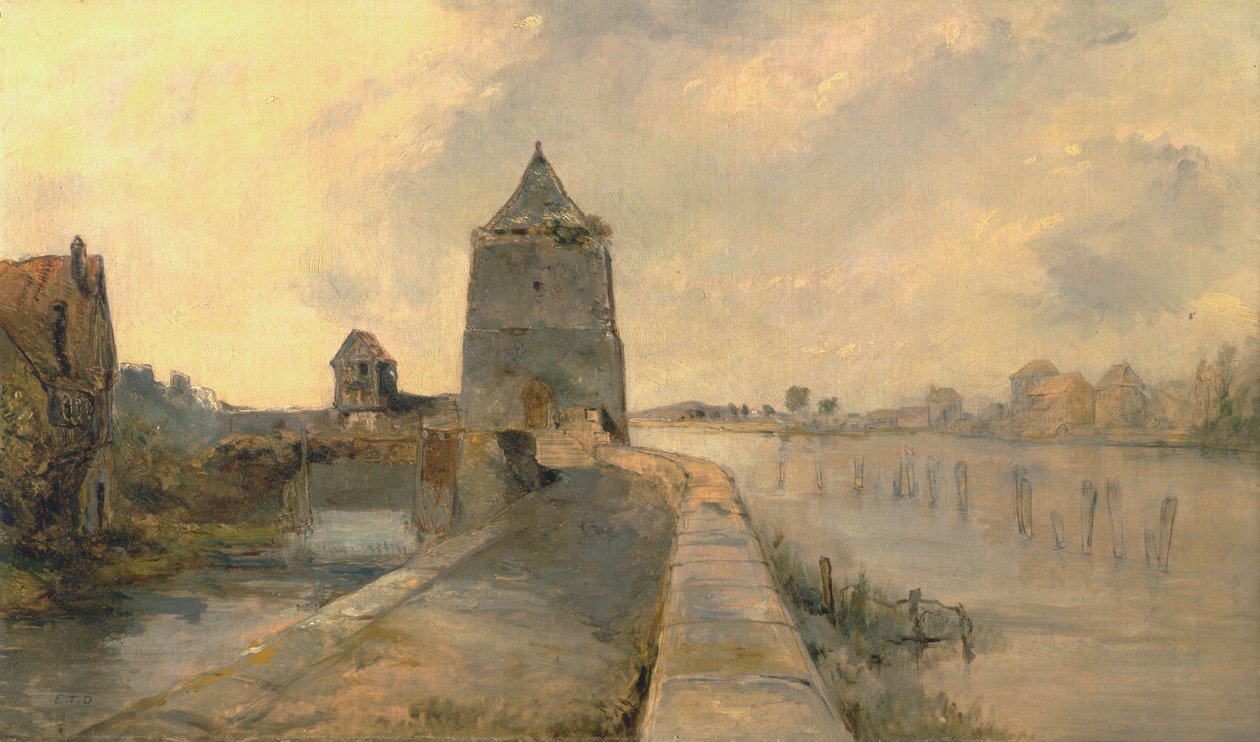 Constance'daki Ren Nehri (Konstanz-am-Rhein) by Rev. Edward Thomas Daniell