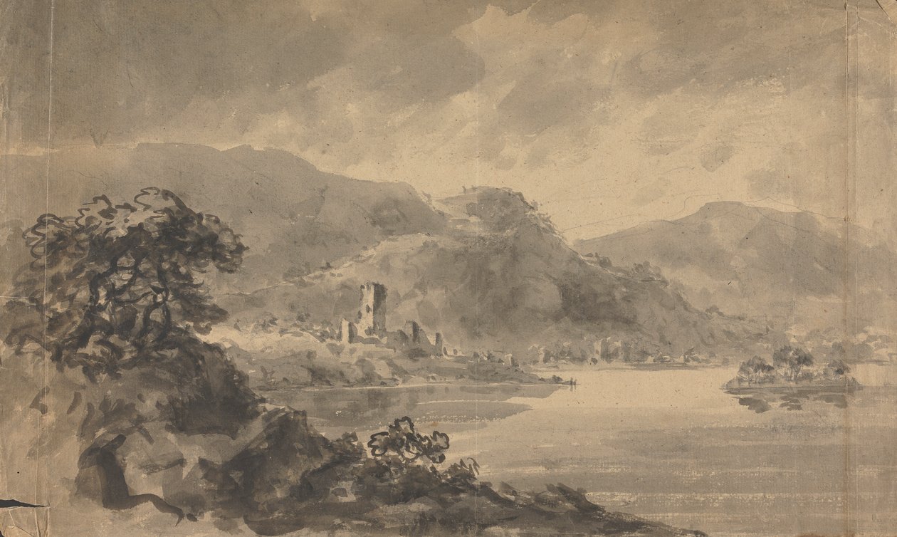 Nehir, Kale ve Dağlarla Manzara by Rev. William Gilpin