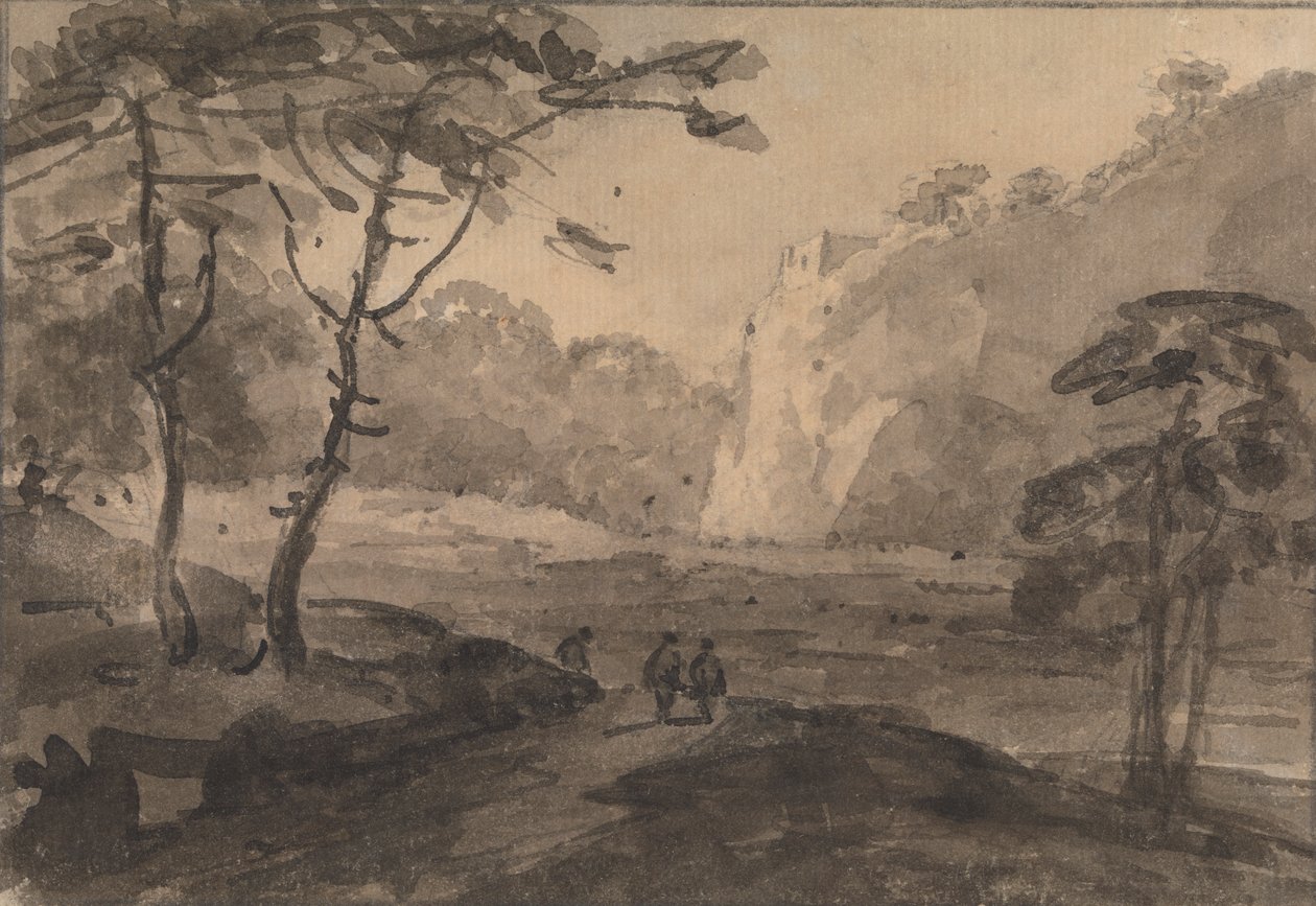 Yolda Üç Figürlü Manzara by Rev. William Gilpin