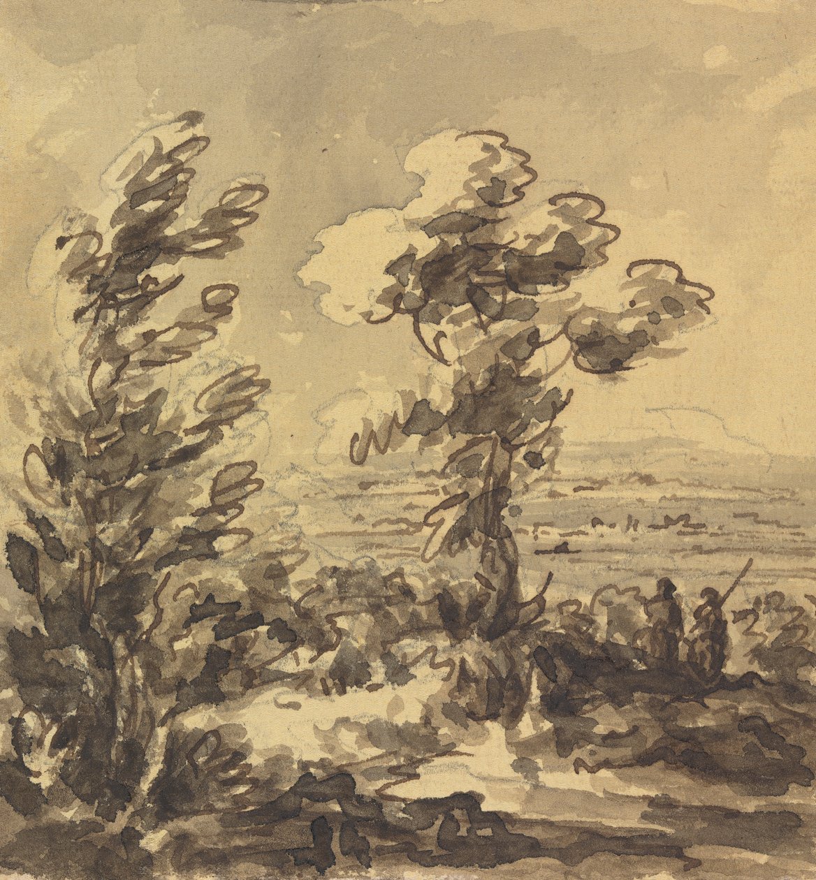 Ön Planda Ağaçlarla Manzara by Rev. William Gilpin