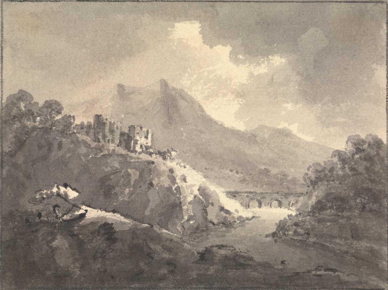 Kale ve Köprülü Manzara by Rev. William Gilpin