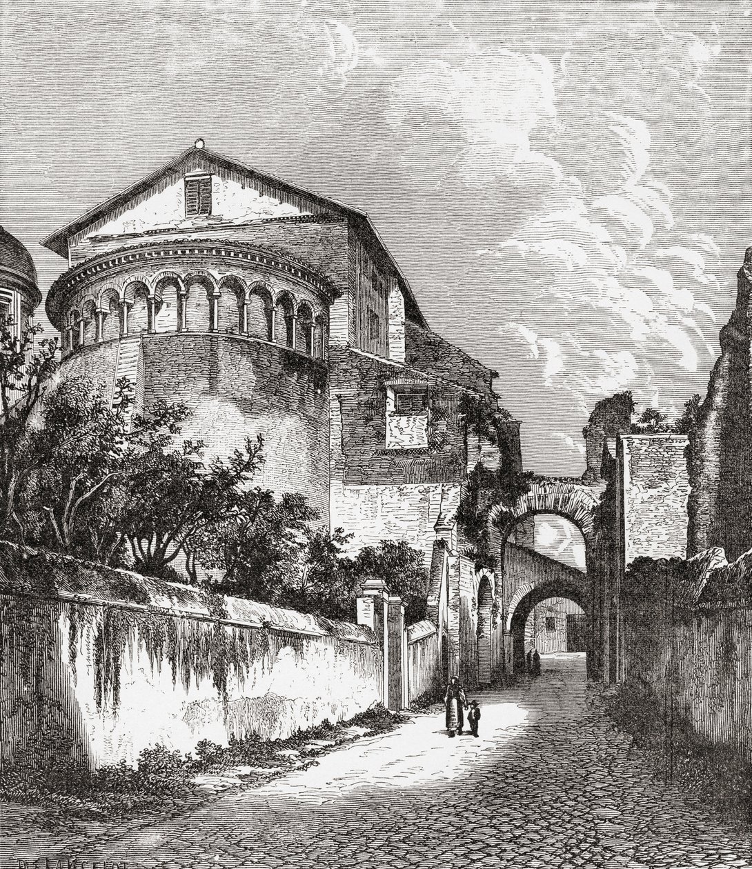 Santi Giovanni e Paolo Kilisesi, Celian Tepesi, Roma, İtalya, 19. yüzyıl sonları. Rev. Samuel Manning