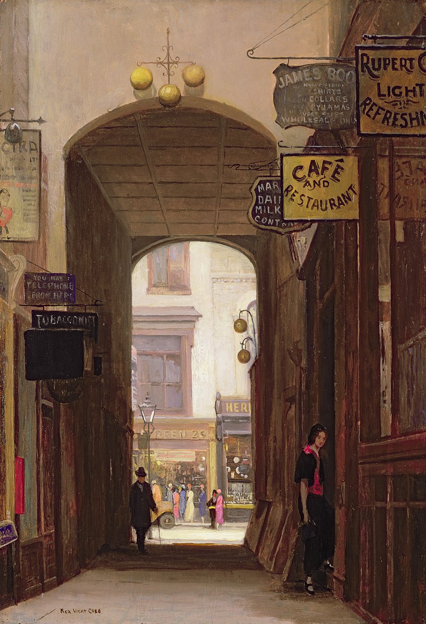 Rupert Mahkemesi, Wardour Caddesi by Rex Vicat Cole